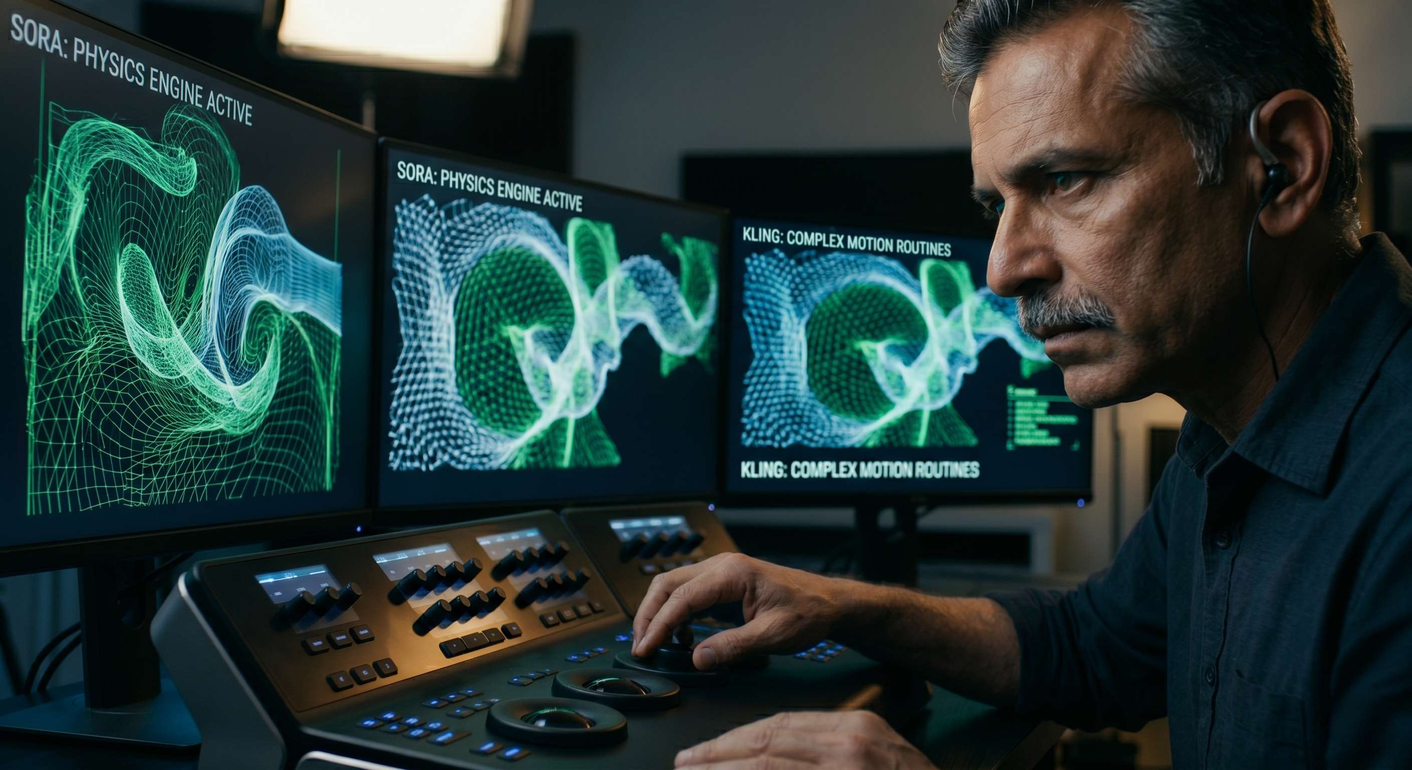 AI model physics control room